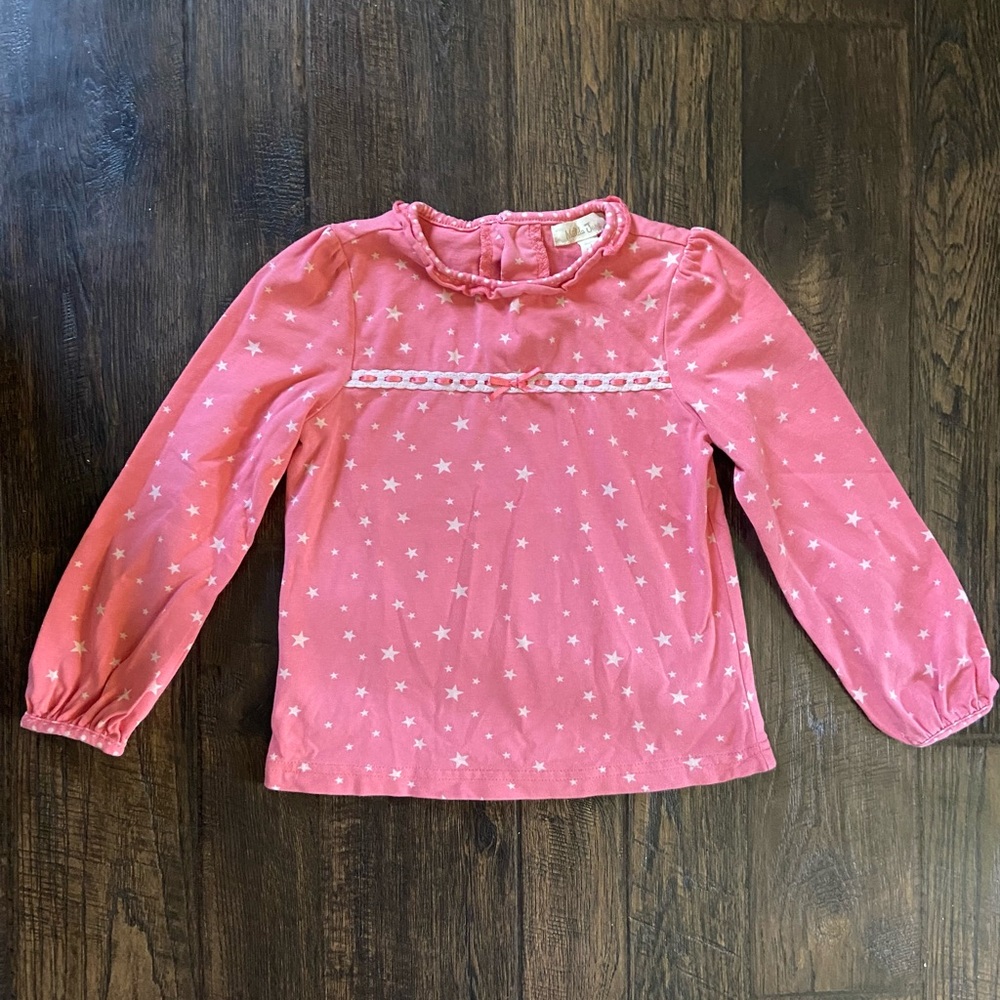 Matilda Jane Girls 2 Pink Star Shirt with Bow